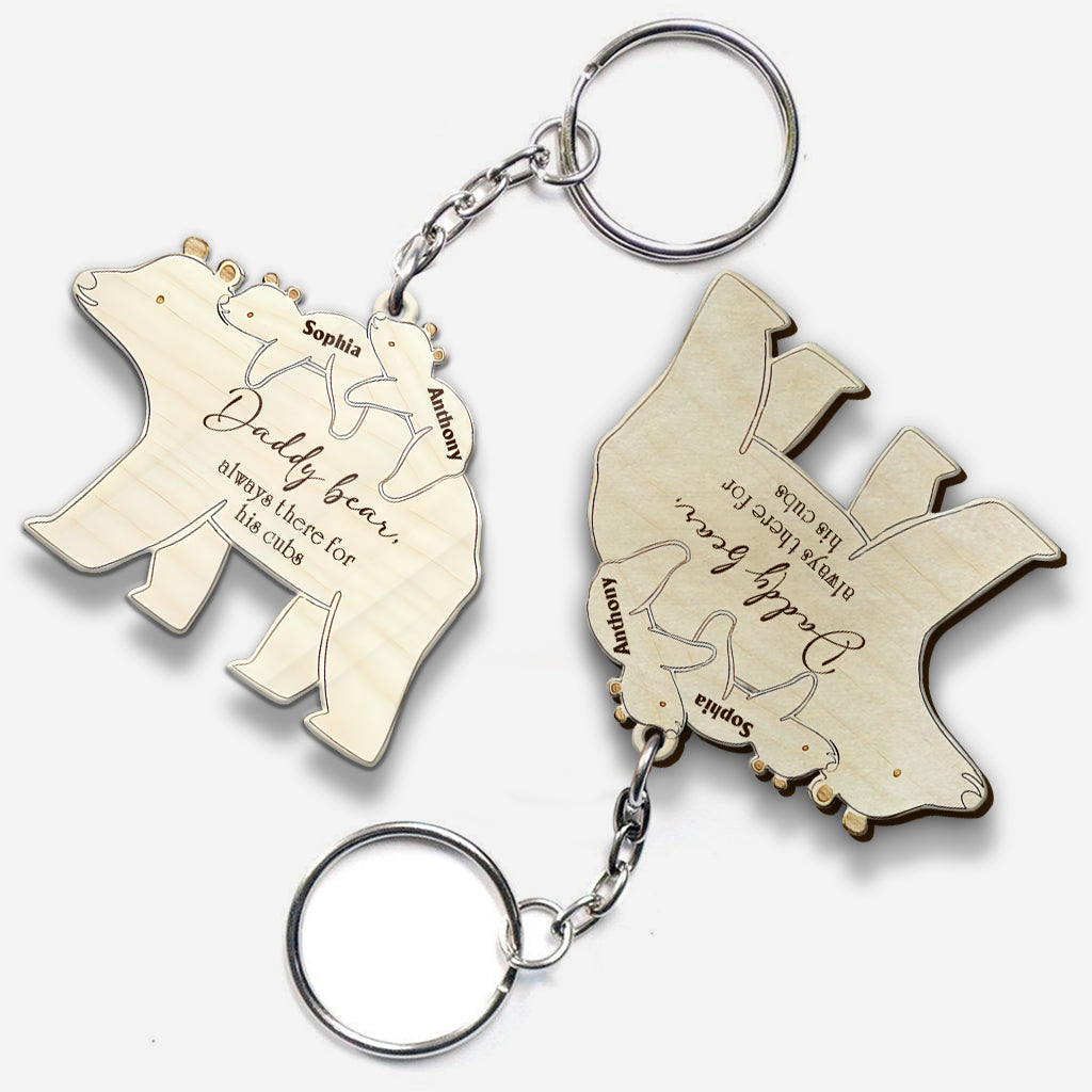 On t'aime - Cadeau pour papa - Porte-clés personnalisé