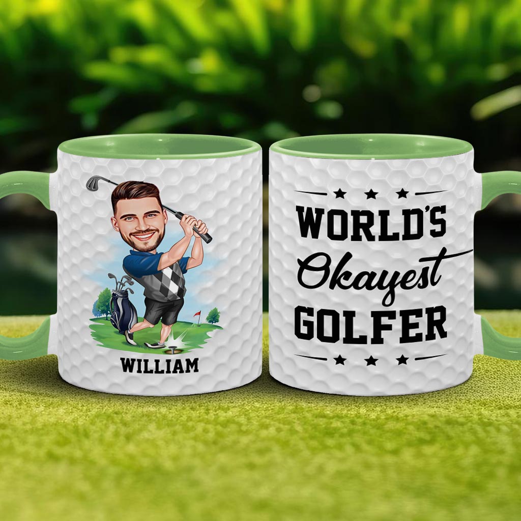 Mug personnalisé « Le golfeur le plus moyen du monde »