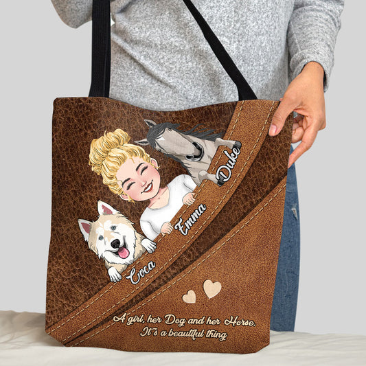 Quelle belle chose ! - Sac fourre-tout personnalisé à motif cheval