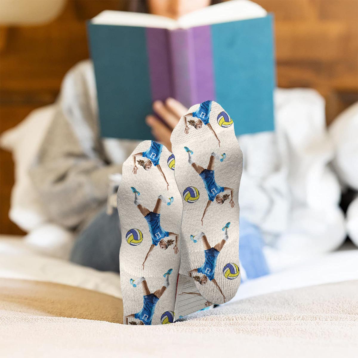 Leur entraîneur les a prévenus : chaussettes de volley-ball personnalisées