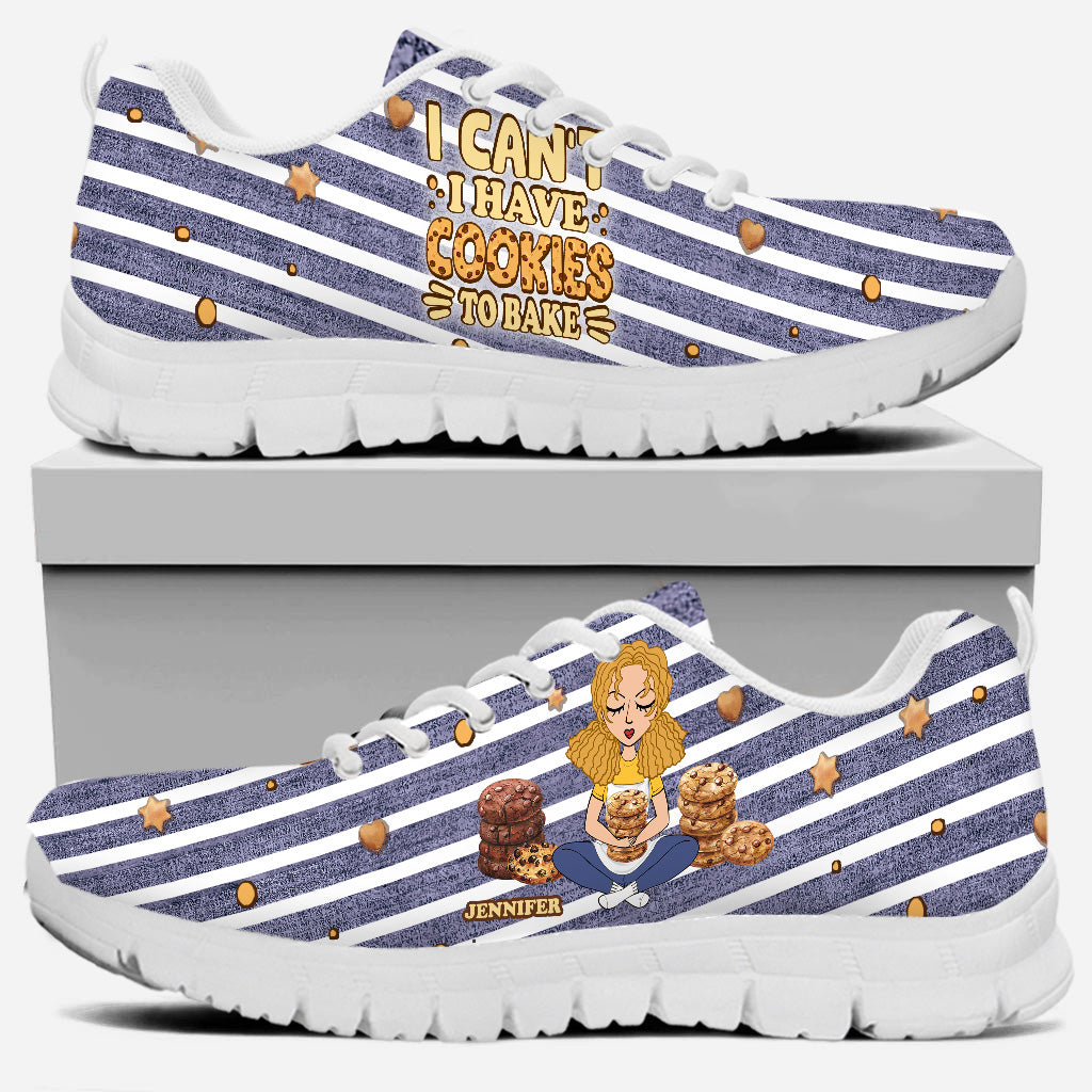 Je ne peux pas, j'ai des cookies à faire cuire ! – Baskets personnalisées pour la pâtisserie