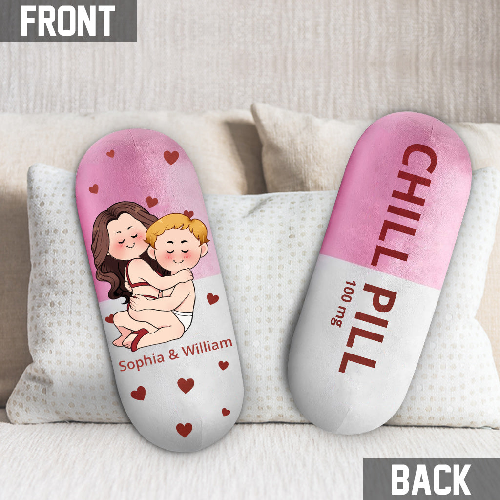 Oreiller personnalisé Chill Pill pour couples