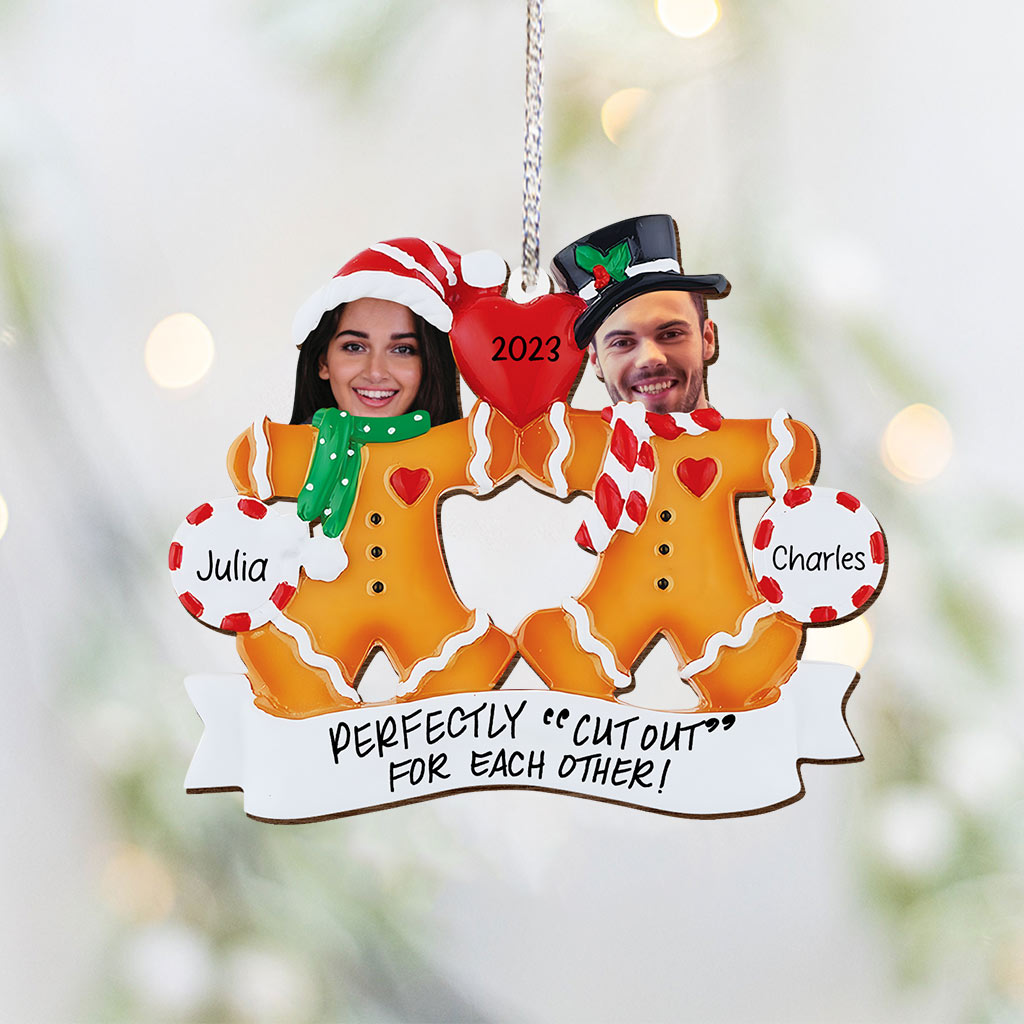 Perfectly Cut Out For Each Other - Personalized Couple Ornament