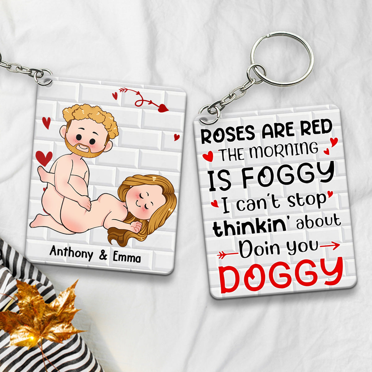 I Just Want You To Be Happy - Couple gift for husband, wife, boyfriend, girlfriend - Personalized Keychain