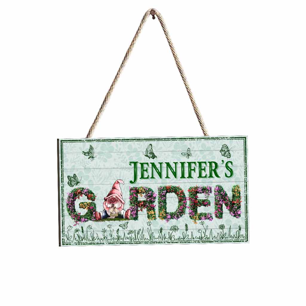 Welcome To My Garden - Personalized Gardening Custom Shaped Wood Sign