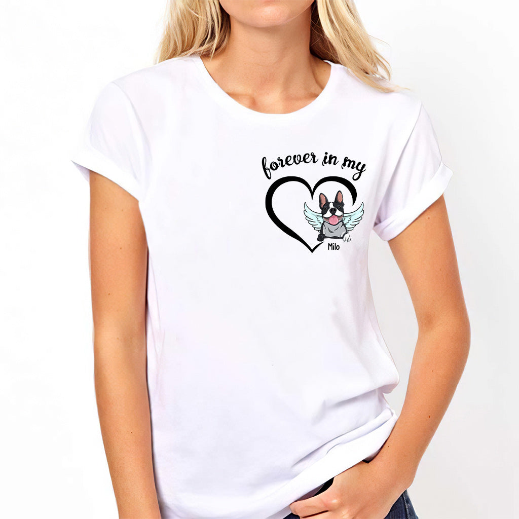 À jamais dans mon cœur - T-shirt et sweat à capuche personnalisés pour chien