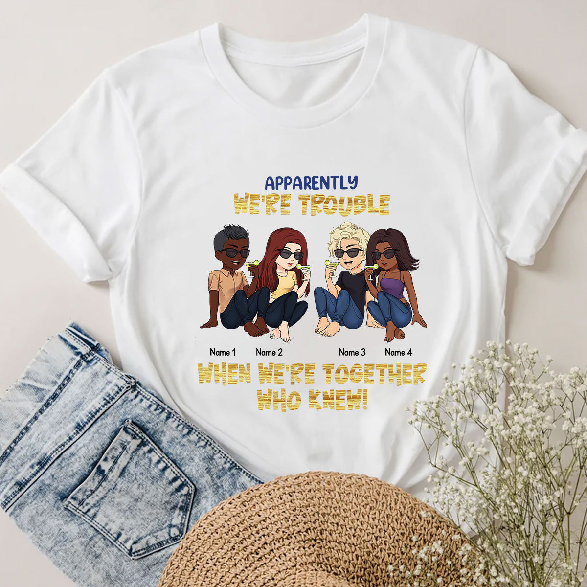 Les meilleures amies sont celles qu'on choisit soi-même - Cadeau pour sa sœur - T-shirt et sweat à capuche personnalisés