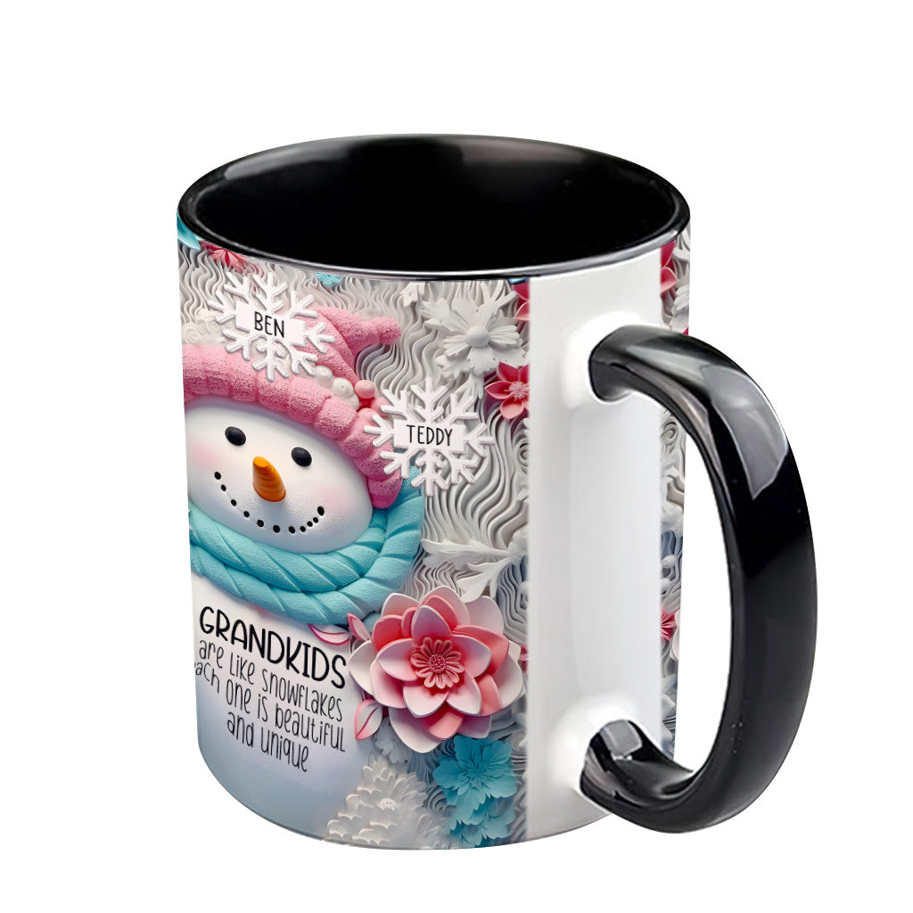 Les petits-enfants sont comme des flocons de neige - Cadeau pour grand-mère - Mug personnalisé