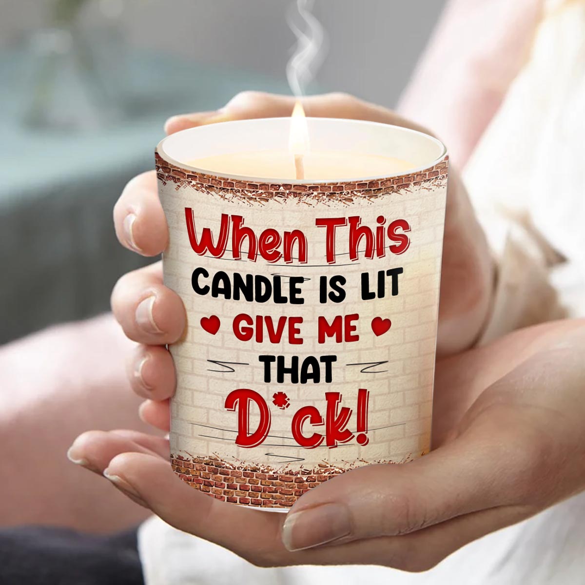 Bougie personnalisée pour couple avec couvercle en bois