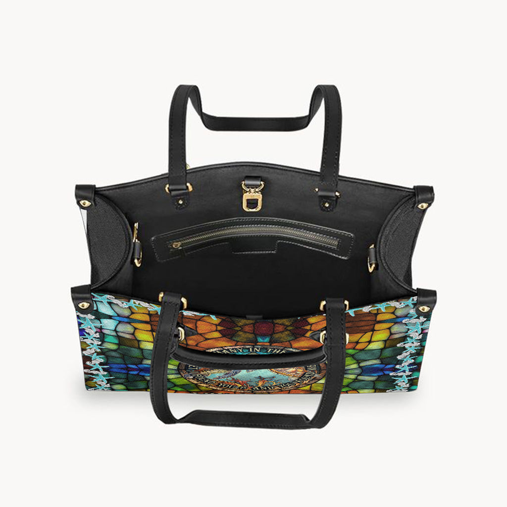 Tant de choses dans la mer - Sac à main personnalisé en cuir de tortue