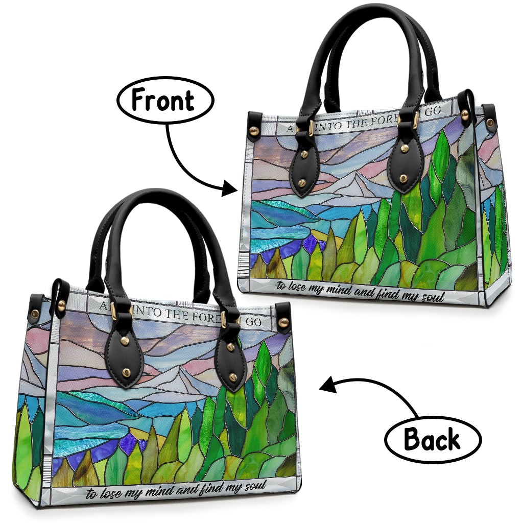And Into The Forest I Go - Hiking Leather Handbag
