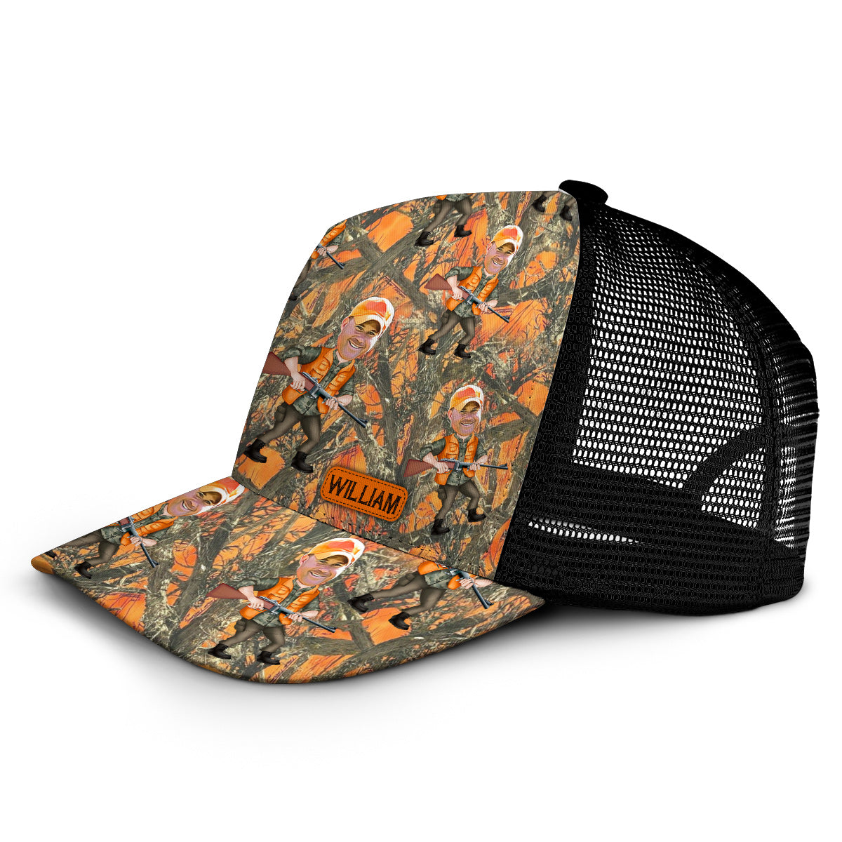 Casquette de camionneur personnalisée avec photo intégrée - Chasseur