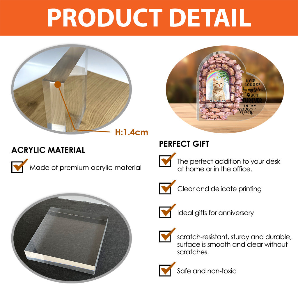 Plus à mes côtés - Plaque acrylique personnalisée pour chien, en forme de chien