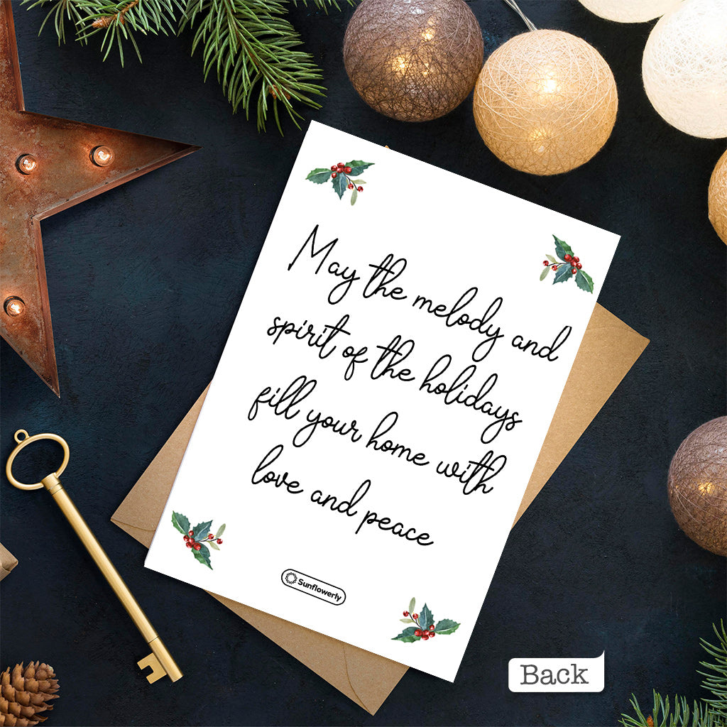 Merry Christmas Gingerbread Family - Personalized Family Greeting Card