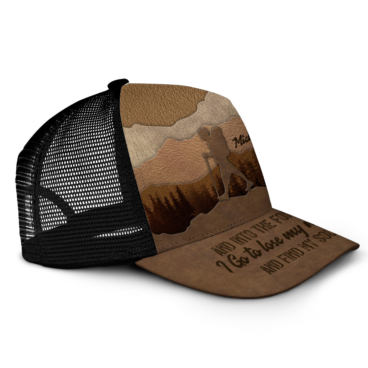 Et je m'enfonce dans la forêt - Casquette de camionneur de randonnée personnalisée