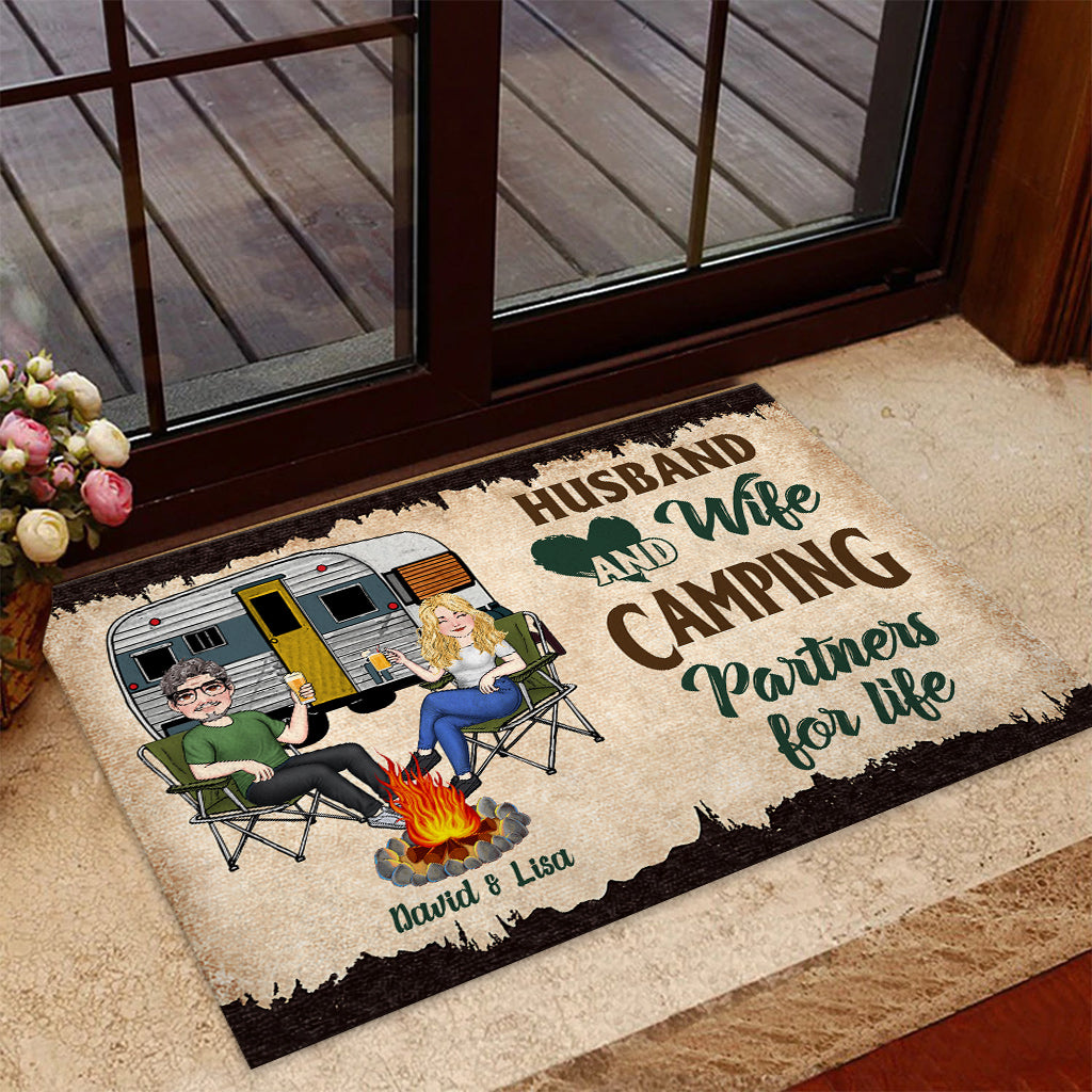 Camping Partners For Life - Personalized Camping Doormat