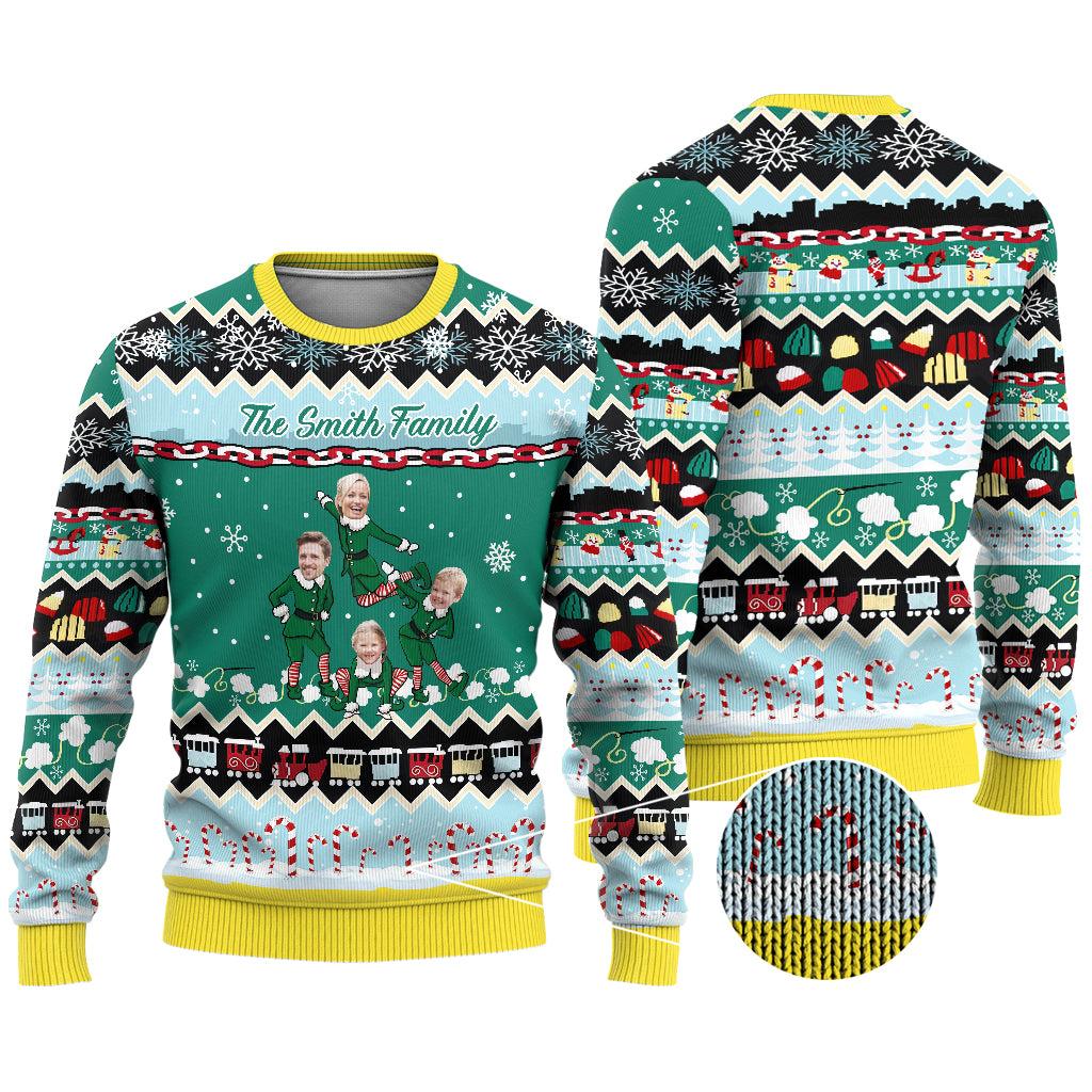 Notre famille - Pull moche personnalisé pour toute la famille