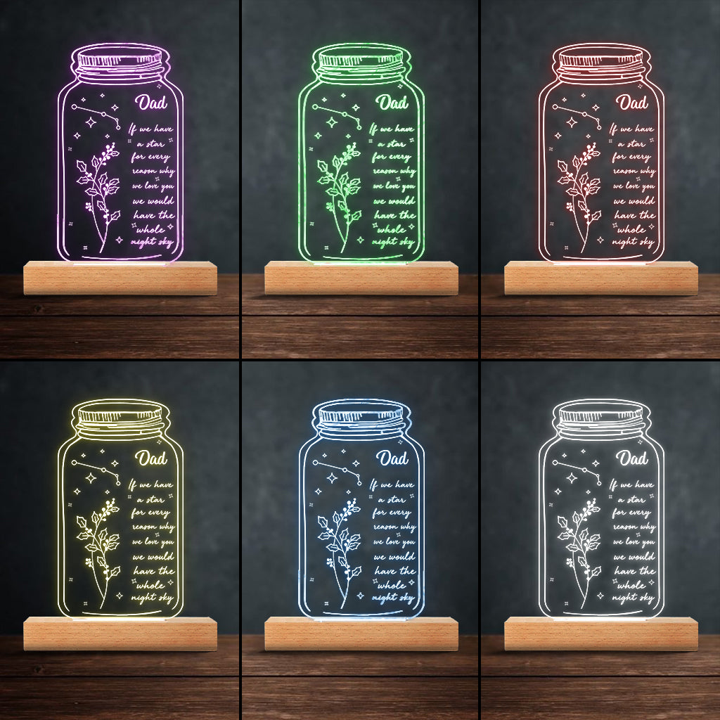 Si j'avais une étoile : Fleur de naissance et signe du zodiaque - Cadeau pour maman, grand-mère, fille, épouse, petite amie, papa, grand-père, petit ami, mari - Plaque lumineuse personnalisée