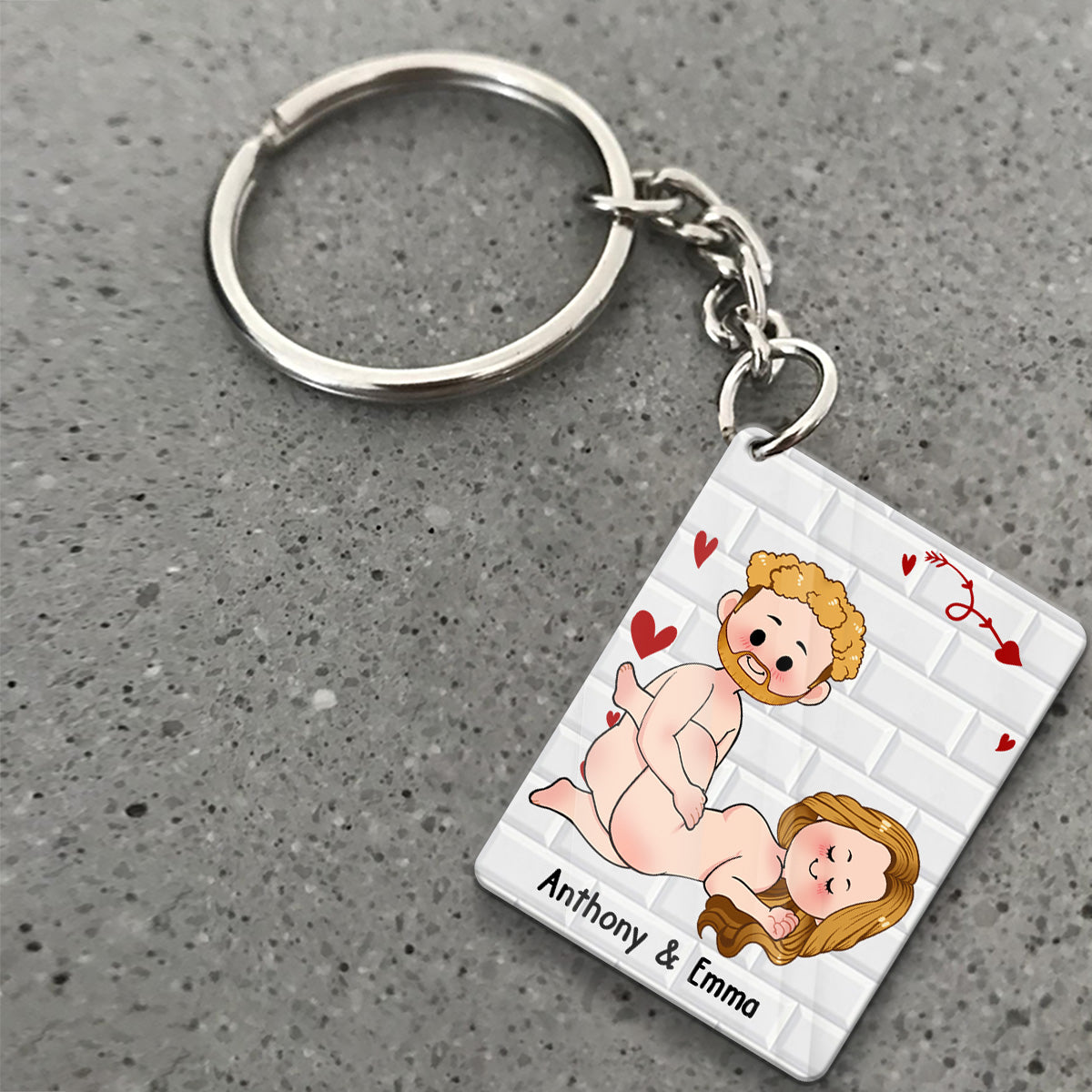 I Just Want You To Be Happy - Couple gift for husband, wife, boyfriend, girlfriend - Personalized Keychain