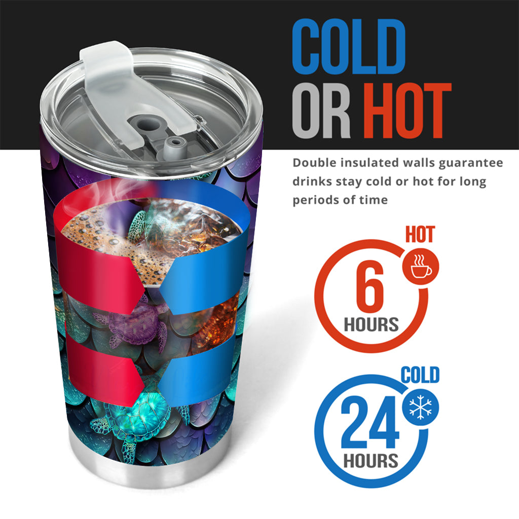 Gobelet personnalisé « Tortue marine » à la plage - Amoureux de la mer