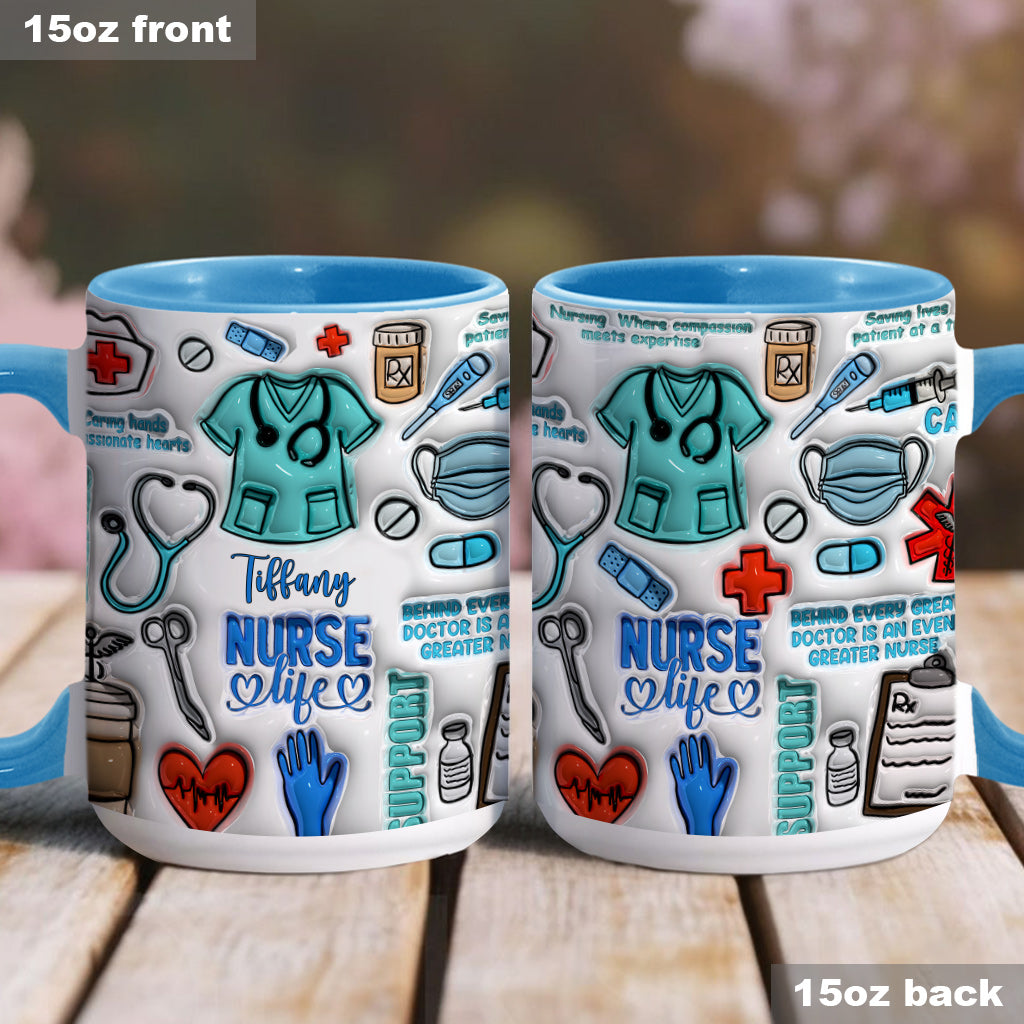 Vie d'infirmière - Mug personnalisé « Infirmière »