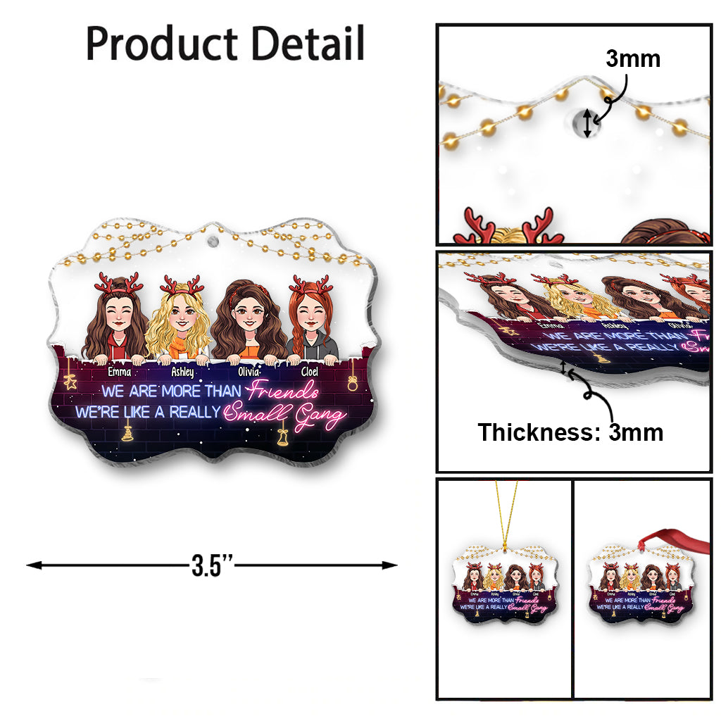 On est comme une petite bande - Ornement transparent personnalisé pour meilleure amie
