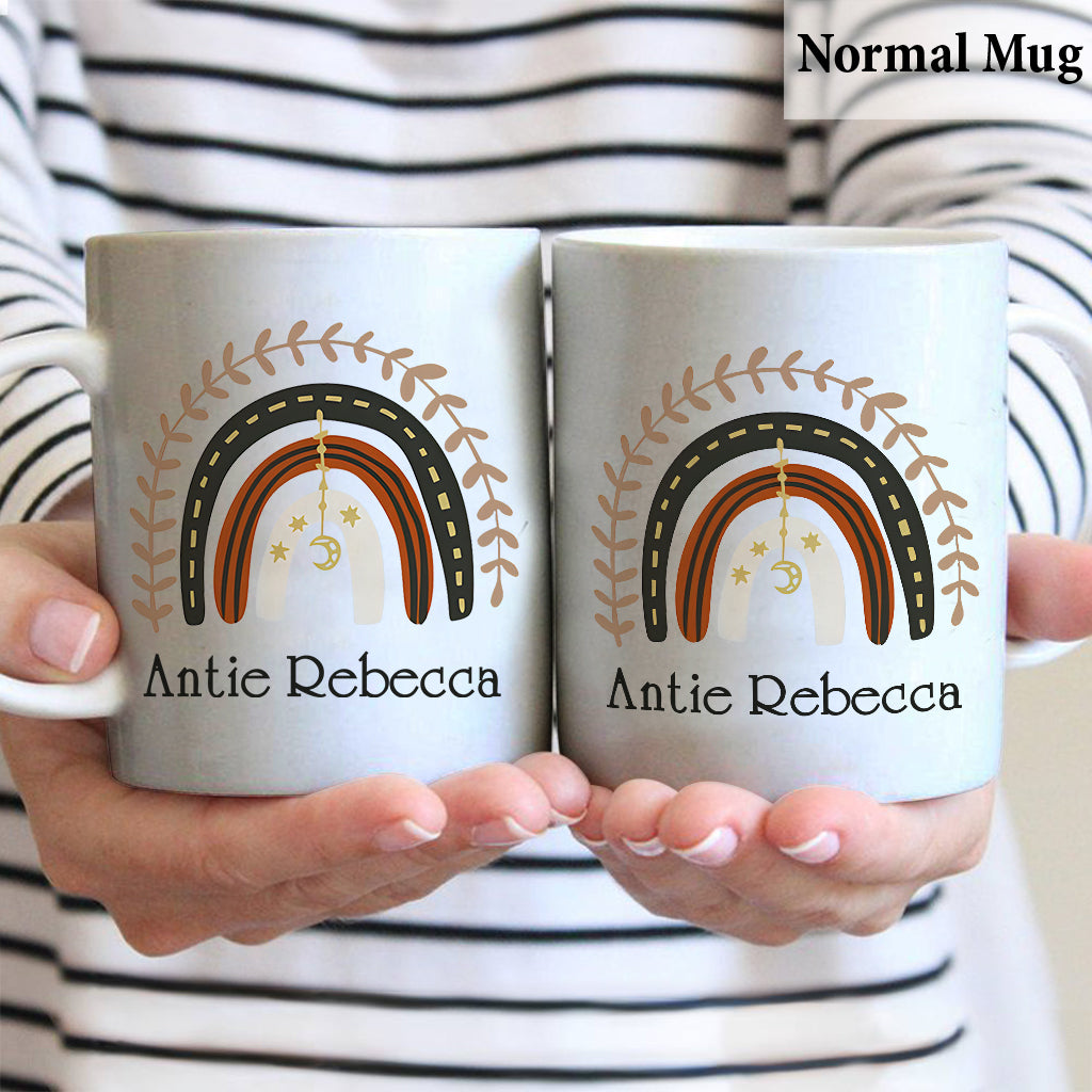 Mug arc-en-ciel pour tante - Mug personnalisé pour tante