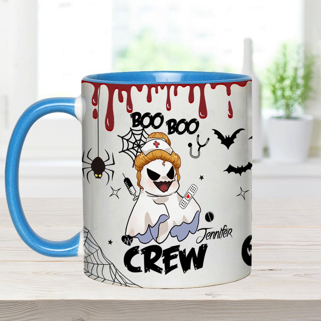 Boo Boo Crew - Personalized Nurse Accent Mug