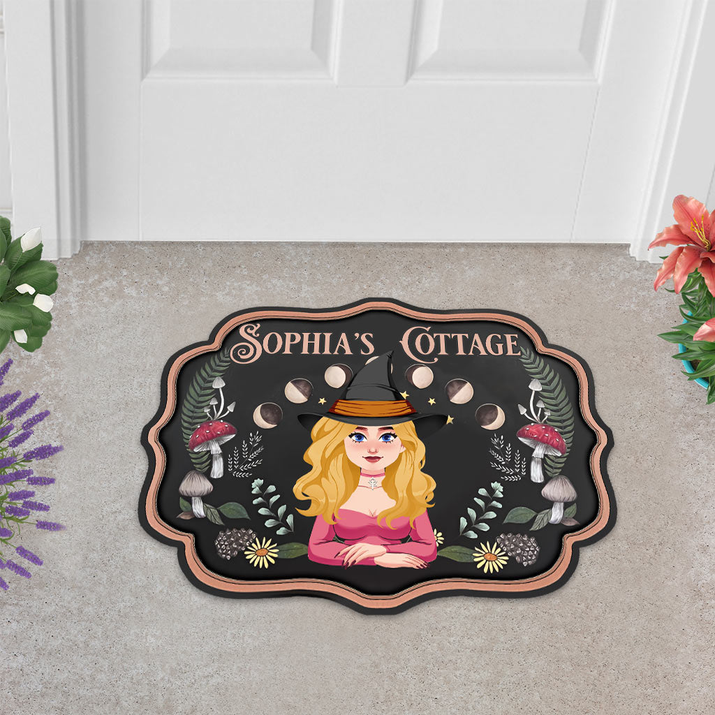Witch's Cottage - Personalized Witch Shaped Doormat