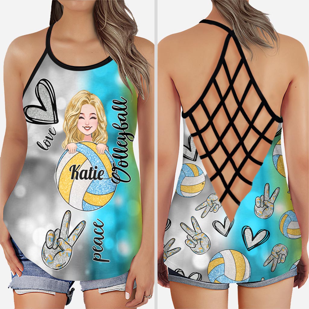 Maman de volley-ball cool - Débardeur de volley-ball personnalisé à croix