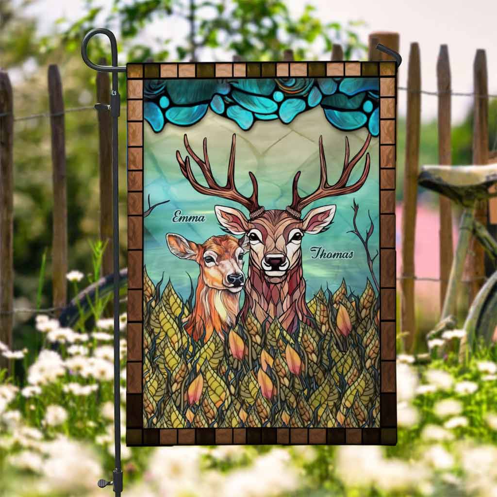 Toi et moi, on gère ! - Drapeau de jardin personnalisé sur le thème de la chasse