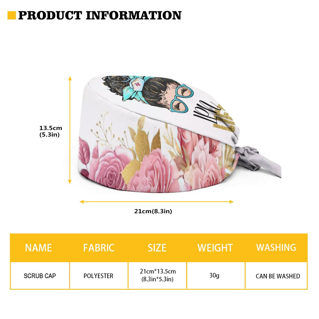 Vie d'infirmière - Bonnet de bloc opératoire personnalisé