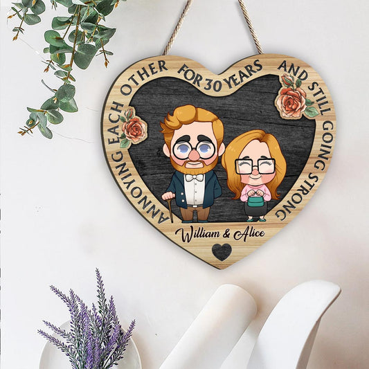 Annoying Each Other - Personalized Husband And Wife Wood Sign