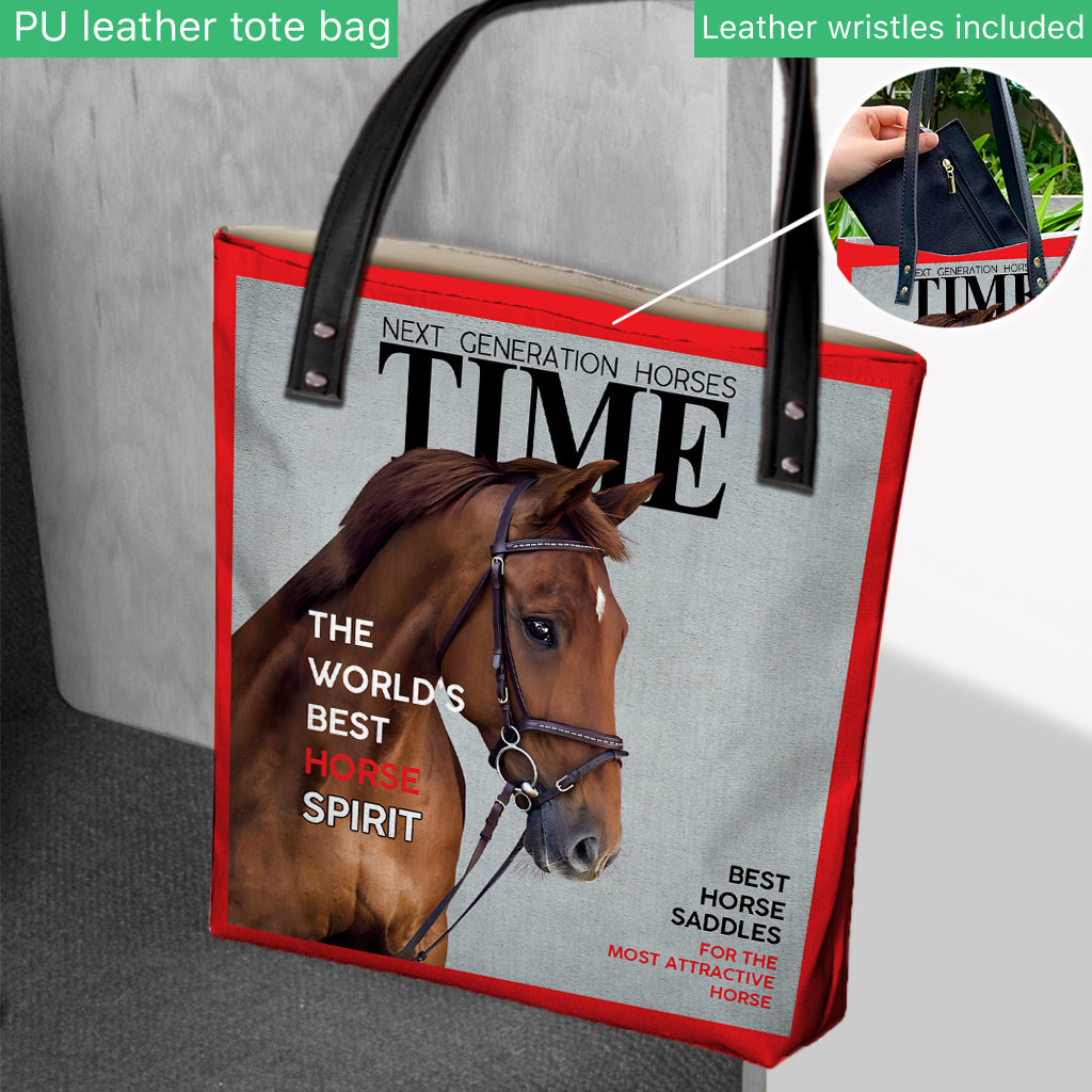 Couvertures de magazines - Sac fourre-tout personnalisé à motif cheval