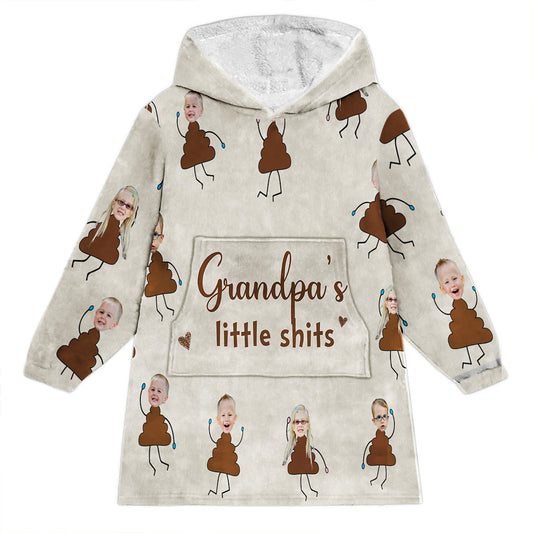 Les petits chouchous de grand-mère - Cadeau pour grand-mère, maman, papa, grand-père - Couverture à capuche personnalisée