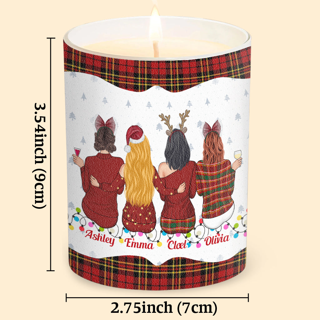 Les collègues sont comme des guirlandes de Noël - Bougie personnalisée pour collègues avec couvercle en bois