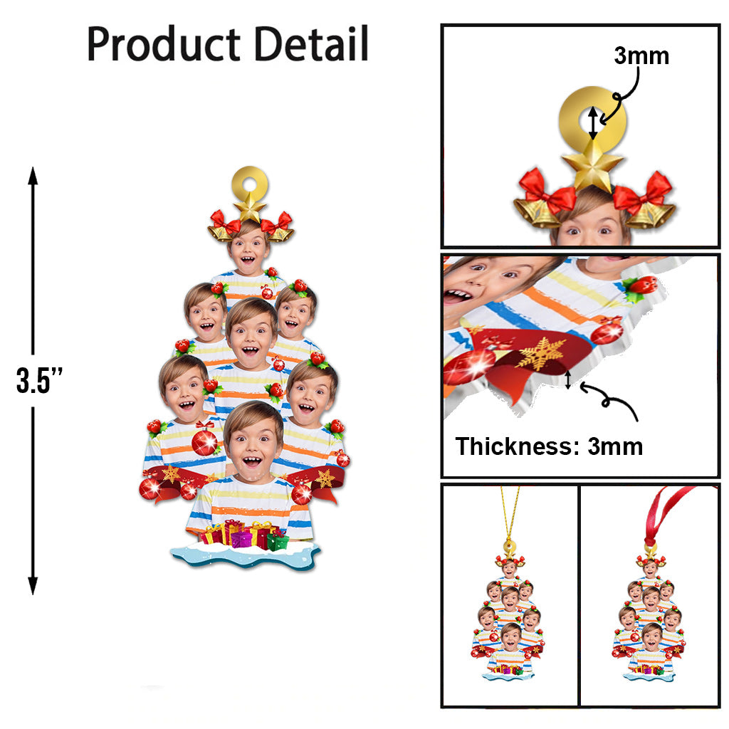 Christmas Tree Photo - Gift for grandma - Personalized Ornament