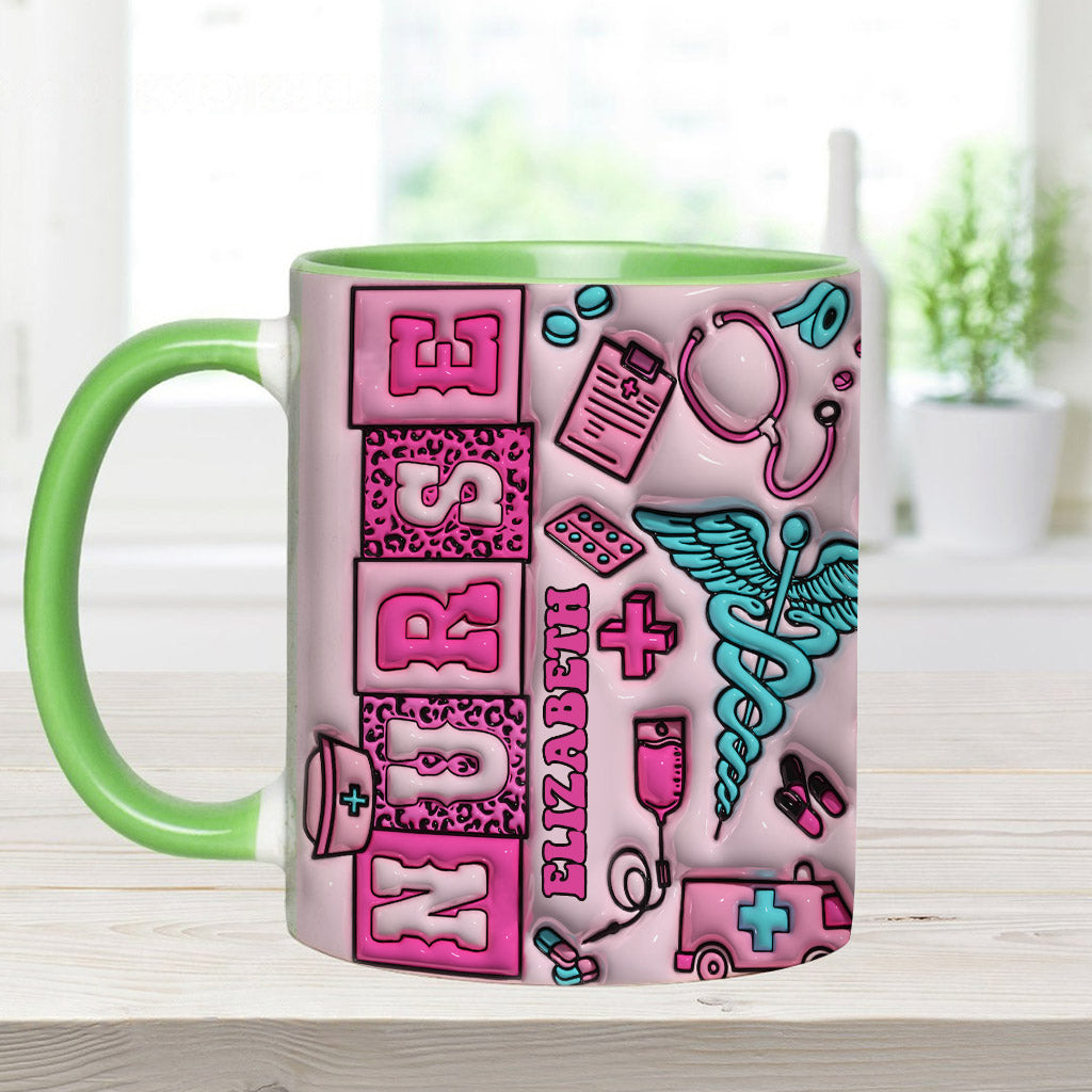 Vie d'infirmière gonflée à bloc - Mug personnalisé pour infirmière