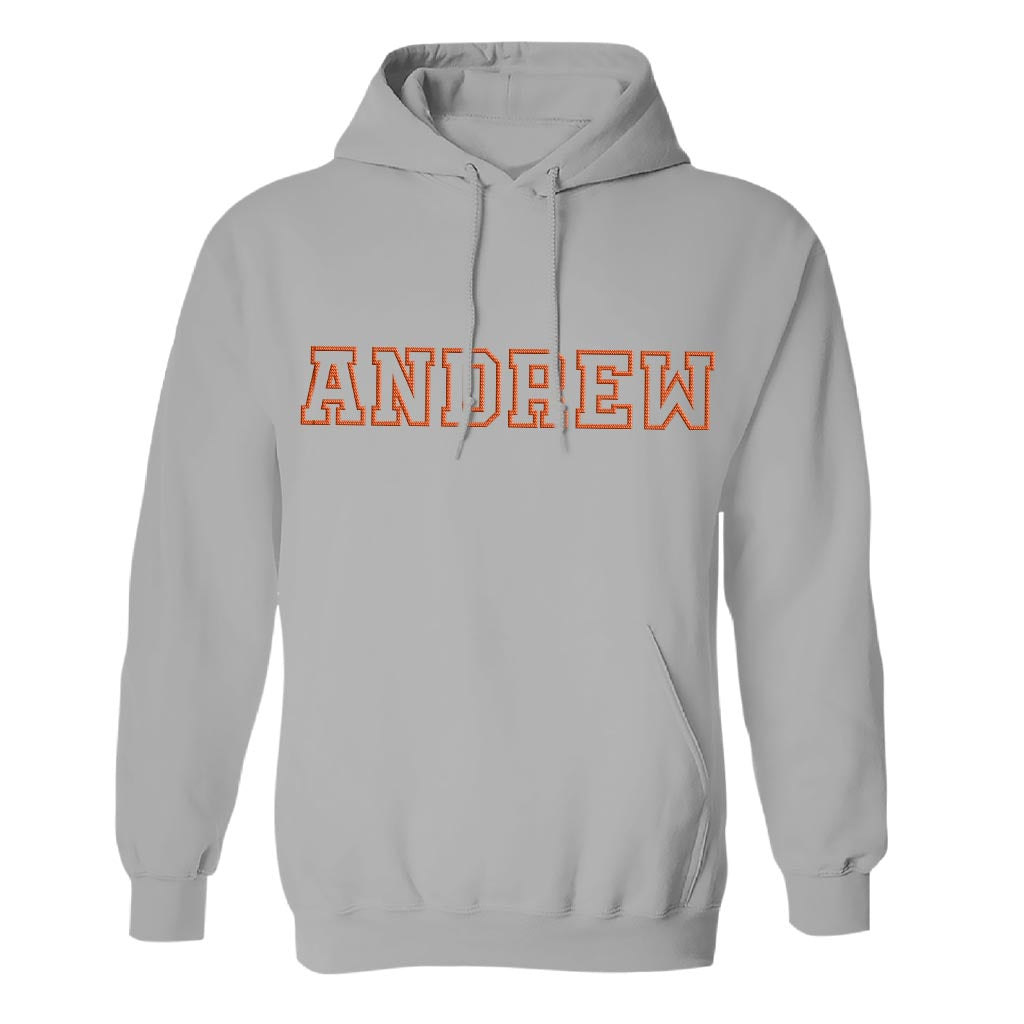 Sweat à capuche brodé personnalisé pour couple - Nom personnalisé