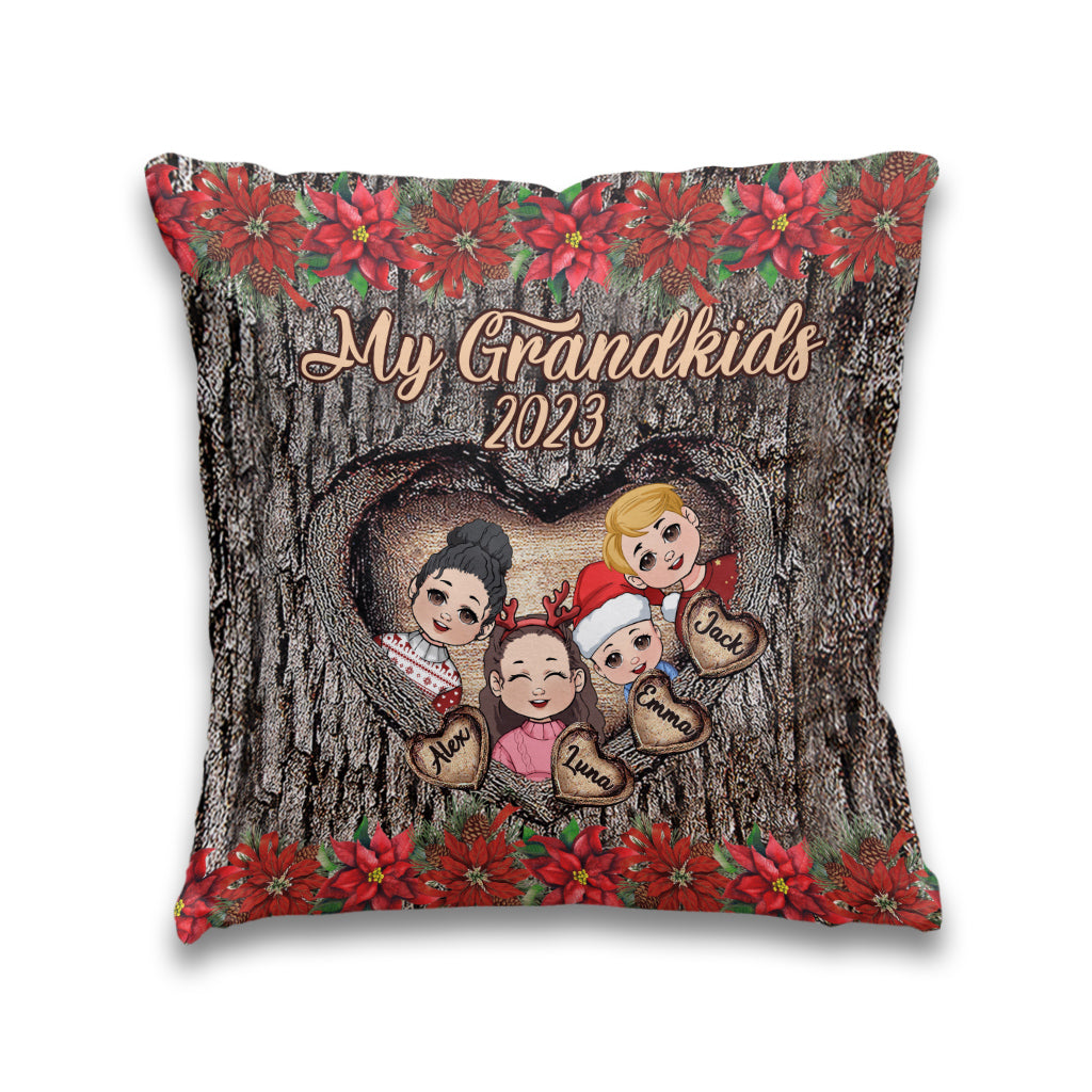 Mes petits-enfants - Coussin décoratif personnalisé pour grand-mère