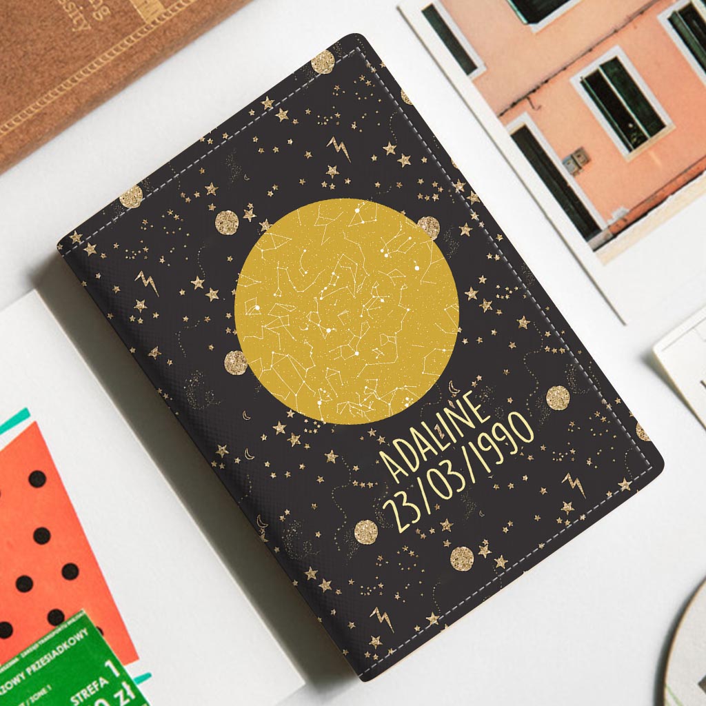 Porte-passeport personnalisé avec signe du zodiaque
