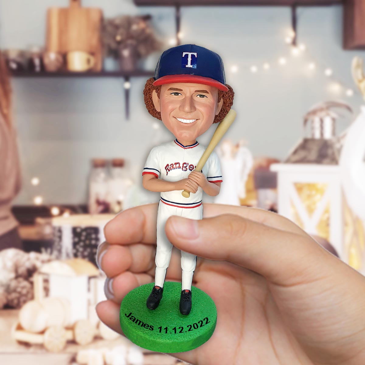 Certains garçons naissent avec le baseball dans le sang - Figurine à tête branlante de baseball personnalisée