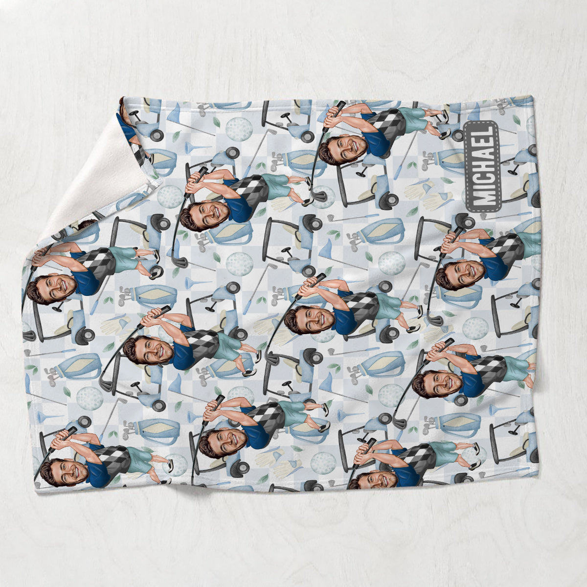 Cadeau pour papa, oncle, mari golfeur... - Couverture de golf personnalisée