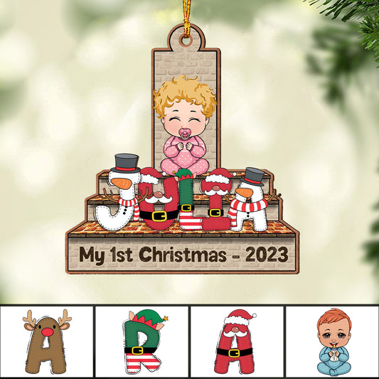 Joyeux Noël - Ornement personnalisé pour enfant