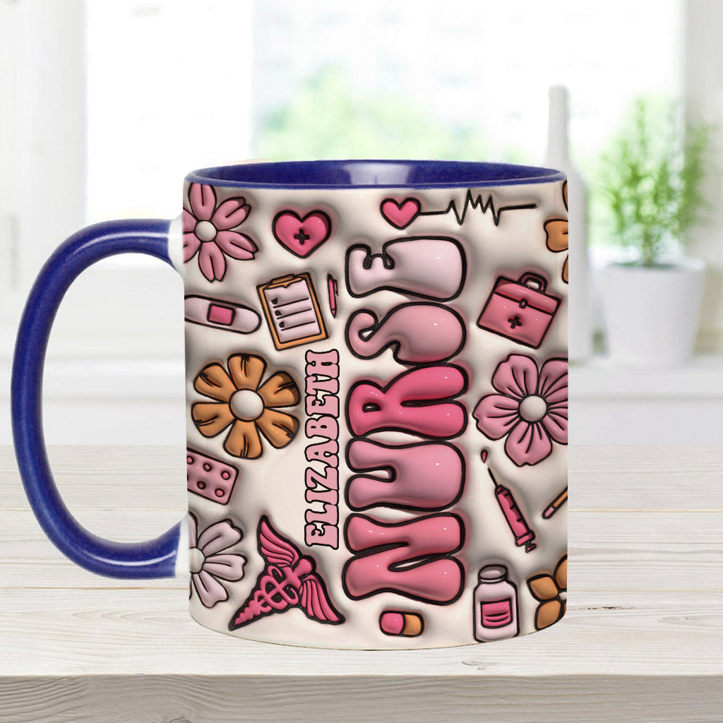 Vie d'infirmière gonflée à bloc - Mug personnalisé pour infirmière