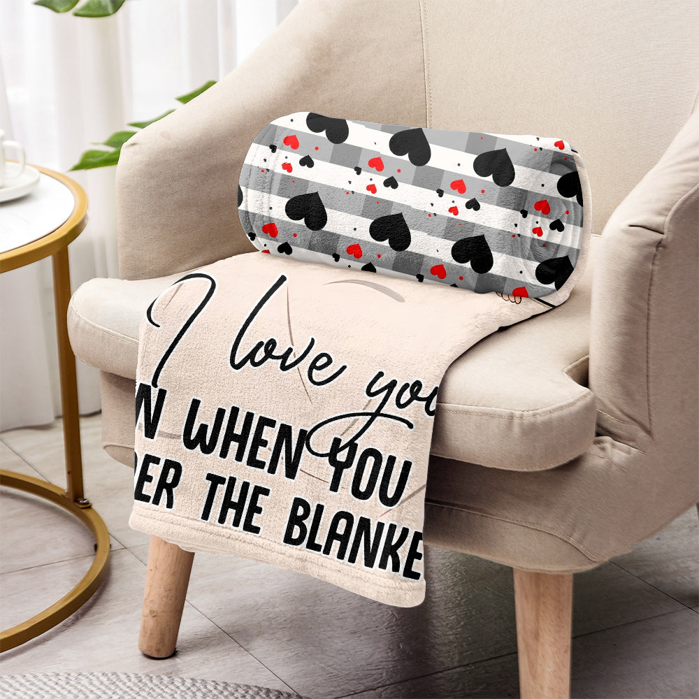 Je t'aime même quand tu pètes sous les couvertures - Couverture personnalisée pour couple