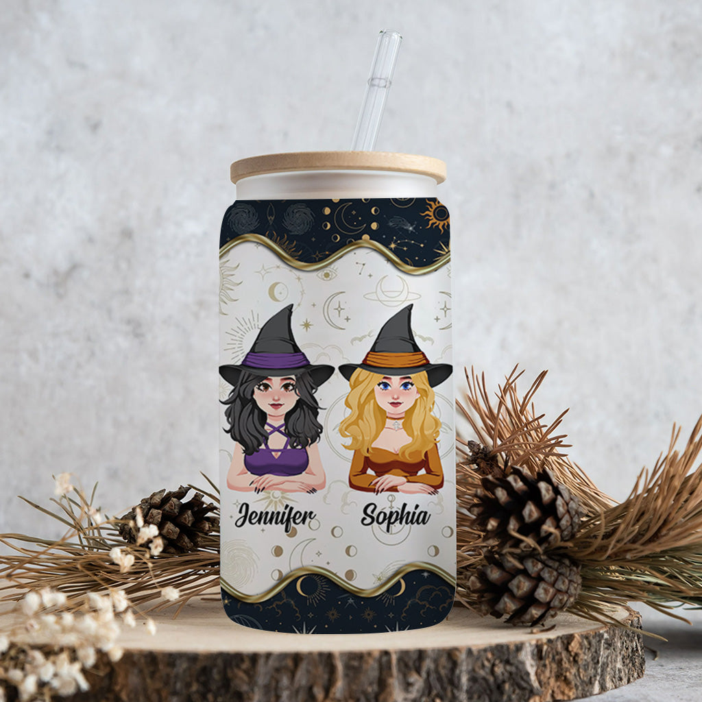 We're Not Sugar And Spice - Personalized Witch Can Glass