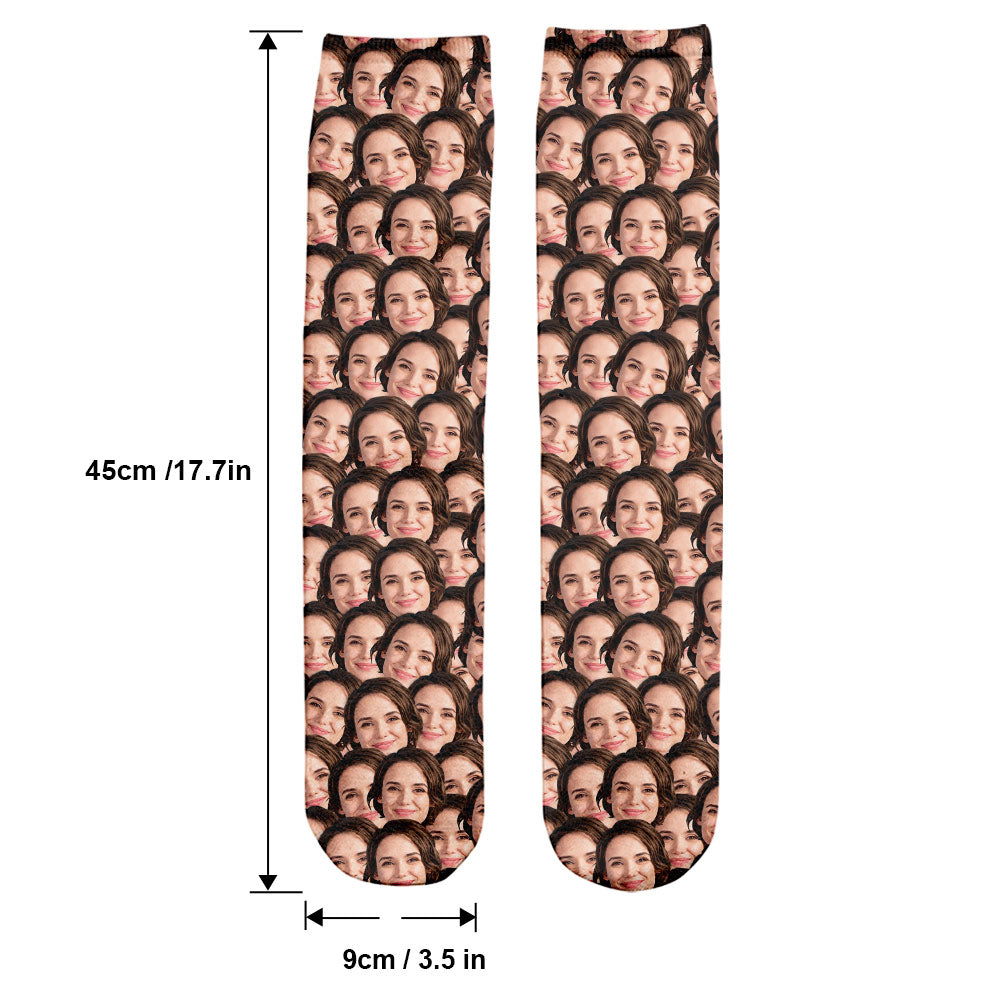 Chaussettes personnalisées pour belle-mère avec visage imprimé -