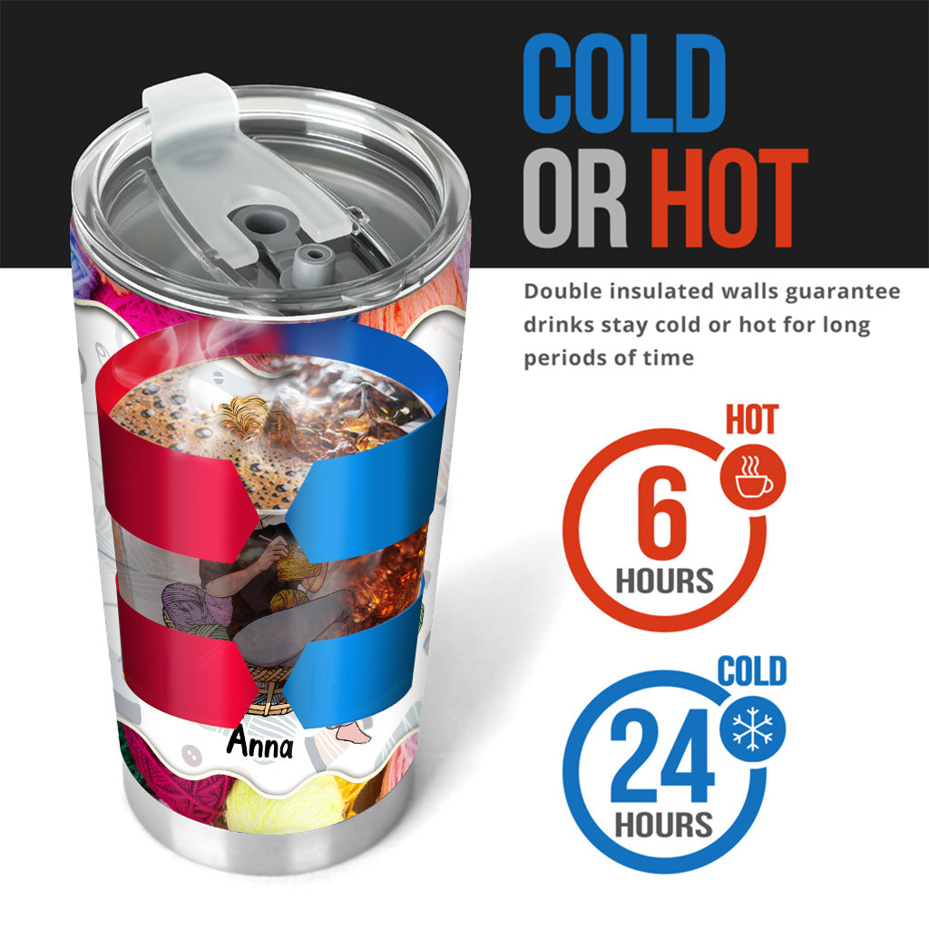 People Is Frowned Upon - Personalized Crocheting Tumbler