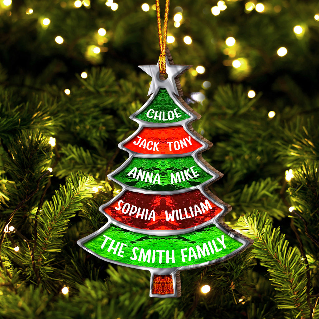 Family Christmas Tree - Personalized Family Ornament